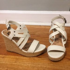 Size 6 white wedges